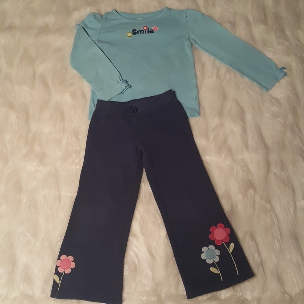 Gymboree girls "smile" outfit, size 5/6